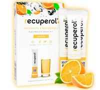 Recuperol Electrolytes Sachets - Rehydration Electrolytes Powder with Zinc, Vitamin C, B12, D3 & Potassium for Hydration - Sugar Free, Vegan & Low Calorie - Orange 6 Pack