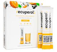 Recuperol Electrolytes Sachets - Rehydration Electrolytes Powder with Zinc, Vitamin C, B12, D3 & Potassium for Hydration - Sugar Free, Vegan & Low Calorie - Orange 20 Pack