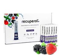 Recuperol Electrolytes Sachets - Rehydration Electrolytes Powder with Zinc, Vitamin C, B12, D3 & Potassium for Hydration - Sugar Free, Vegan & Low Calorie - Mixed Berry 60 Pack