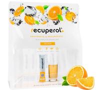 Recuperol Electrolytes Sachets - Rehydration Electrolytes Powder with Zinc, Vitamin C, B12, D3 & Potassium for Hydration - Sugar Free, Vegan & Low Calorie - Orange 90 Pack