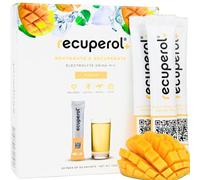 Recuperol Rehydration & Recovery Electrolytes Powder Supplement for Dehydration, 20 Sachets, Replace Mineral Salts & Fluids, Zinc, Vitamin C, B12, D3, Potassium, Natural Mango Flavour