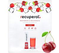 Recuperol Rehydration & Recovery Electrolytes Powder Supplement for Dehydration, 90 Sachets, Replace Mineral Salts & Fluids, Zinc, Vitamin C, B12, D3, Potassium, Natural Cherry Flavour