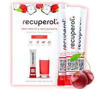 Recuperol - Rehydration Sachets, Cherry, Pack of 8 - Electrolyte Powder for Rehydration & Recovery - with Zinc, Vitamin C, B12, D3 & Potassium - Vegan, Sugar Free & Low Calorie