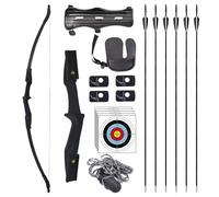 Recurve Bow and Arrow Set for Adults & Teens, 30/40lbs Ambidextrous Take-Down Archery Kit with Arrows, Targets, Arm Guard & Finger Tab for Outdoor Practice