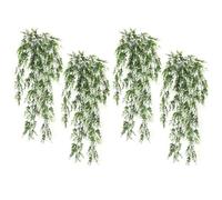 RECUTMS 4Pcs Artificial White Lavender Fake Hanging Plants Easy Care | UV Resistant,Plastic,Trailing ivy Greenery Garland,Home,Room,Garden,Wedding,Front Porch,Patio,Farmhouse,Indoor Decor(29in)