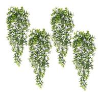 RECUTMS 4Pcs Fake Hanging Plants Artificial Monstera Leaves Vines 28.7Inch | Turtle Leaf, UV-Resistant Faux Greenery, Home Porch Garden Office Boho Wedding Jungle Party, Indoor Outdoor Decor