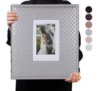 RECUTMS Hold 600 Photos Black Pages Horizontal and Vertical Pictures Album Birthday Christmas Photo Albums Wedding Anniversary Photo Albums Book (Gray)