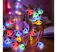RECUTMS Panda String Lights 3M/10FT Battery Operated 20LEDs Cartoon Animal Fairy Light Hanging Night Lamp for Bedroom Children Room Nursery Camping Party Garden Indoor Outdoor Decor (Colourful)