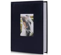 RECUTMS Photo Album 300 Pockets,4x6 Photo Book Paper Core Memo Insert Inside Page PU Leather Cover Picture Album Record Valentine's Day Christmas Holiday Commemorative Gift(Blue)