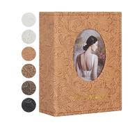 RECUTMS Photo Album 4x6 100 Small Photo Albums with Oval Cover Picture Book for Graduation Wedding Family Couple Baby Album