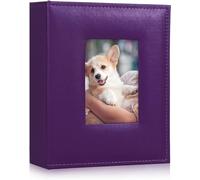 RECUTMS Photo Albums With 6x4 200 Photos Pocket Album Cover Slide In Photo Picture Small Photograph Album For Family Wedding Children Holiday Anniversary Album PU Leather photo albums（Purple）