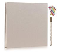 RECUTMS Self Adhesive Photos Magnetic Scrapbook 40 Pages Hardcover 32 x 33.5cm Photo Album Storage Box DIY Accessories Kit Christmas Presents for Teenagers Gifts Couples (White)