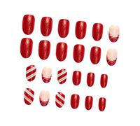 Recyclable Holiday Persist Hoofs Rose Scintillate French Form Ice Designs Permanent False for Parties and Special Instances Rose Tip Party Addition