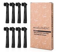 Recyclable Toothbrush Head Compatible with Oral B Braun - ecoELEMENT Replacement Brush Heads for Oral B Electric Toothbrushes Deep and Precise Cleaning Recyclable Charcoal Toothbrush Heads 8 Pack