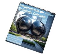 Recyclable Twenty Twenty Six Architectural Art Schedule Dynamic Colors Permanent Recycled Paper Ideal for Time Management and Educational Use Creative Building Plan Calendar