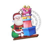 Recyclable Wooden Christmas Arrival Calendar Easy Assembly Celebratory Countdown Deck for Sitting Room Bedroom Family Participatory Arrival Calendar