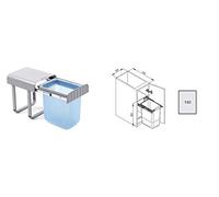 RECYCLE BIN ALADIN PULL OUT KITCHEN WASTE BIN 400MM