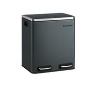 Recycle Bin Trash Can with Inner Classified Bins, Dark Grey