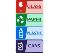 Recycle Label Decal 20 Pcs Trash Sorting Sign Recycle Stickers for Trash Bins Self-Adhesive Waterproof Recycling Labels Fade Resistant Trashes Sorting Stickers for Indoor Outdoor Use