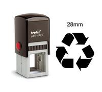 recycle logo, symbol rubber stamp, self inking leaflet adverts campaign etc