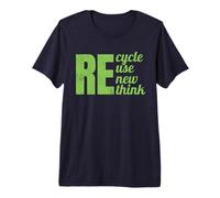Recycle Reuse Renew Rethink Earth Day 2026 Activism Distress Premium T-Shirt