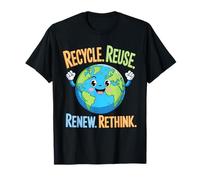 Recycle Reuse Renew Rethink Earth Day Boy Toddler Teacher T-Shirt