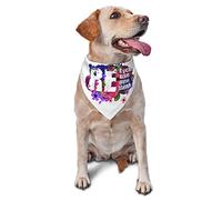 Recycle Reuse Renew Rethink Spring Dog Bandanas Boy Bulk Puppy Kerchief Adjustable Soft Triangle Bibs Accessories for Small Medium Large Dogs Cats White