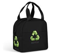 Recycle Symbol Earth Day Funny Insulated Bag Lightweight Reusable Lunch Box Printed Tote Bags for Adult Men Women