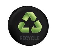 Recycle Symbol Earth Day Funny Spare Wheel Cover Universal Tire Covers Waterproof Tyre Protectors for Travel Trailer Truck SUV