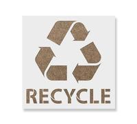 Recycle with Text Stencil - Craft Airbrush Painting Wall Art Decor DIY Template 7.5 Mil Mylar Plastic Reusable