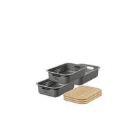 'Recycled Basket 10' with bamboo lids x3 SmartStore Grey One Size