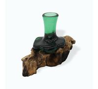 Recycled Beer Bottles - Mini Flower Vase on Wood KDMD Brown One Size