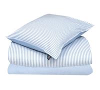 Recycled by Wille - Elias Pillowcase 50x60 cm, Light Blue / White - White