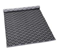 Recycled by Wille - Ella Ribbed Rug Dark Grey / White, 70x160 cm - Dark Grey