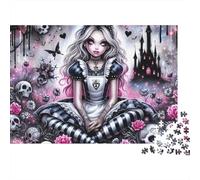 Recycled Cardboard Gothic Alice_1 Jigsaw Puzzle 1000 Piece for Adults Challenging 1000 Pieces Jigsaw Puzzles Decoration 70x50cm/1000pcs