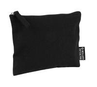 Recycled Cotton Toiletry Bag, 21 x 16 cm, with Zip and Handle, Lightweight, Cheap and Elegant Way to Keep Your Bathroom Drawers and Bedside Table Organized., Black/White, Classic