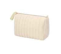 Recycled Cotton Wash Bag, Quilted Design, 17 x 12 x 9 cm, 120 gsm, beige, Classic