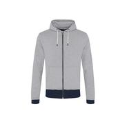 Recycled cotton zip-up hoodie Ecologie Okavango Gris 2XL