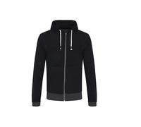 Recycled cotton zip-up hoodie Ecologie Okavango Noir S