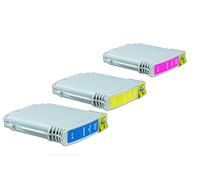 Recycled for HP DesignJet 120 NR Ink Cartridges Set Cyan, Magenta, Yellow - Nr.11 / C4836AE-C4838AE - Inhalt: 3 x 29 ml
