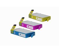 Recycled for HP OfficeJet 7000 Special Edition Toner Set Cyan, Magenta, Yellow - Nr.920 XL / CD972AE - CD974AE - Inhalt: 3 x 15 ml