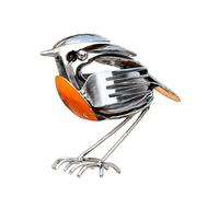 Recycled Fork & Spoon Robin Figurine, 2026 New Metal Robin Bird Sculpture for Indoor Home Garden Ornaments, Handmade Garden Ornament, Country Cottage Accent, Gift for Bird Lovers (1Pcs)