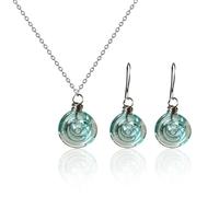 Recycled Glass Spiral Earrings: Upcycled Mason Jar Dangles, Clear Lightweight Jewelry For Wife Sisters Friends Girlfriend Mother, Beach Jewelry Inspirational Gifts (Set)