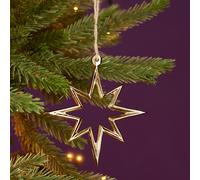 Recycled Gold Star Decoration - Set of 3