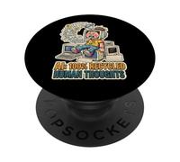 Recycled Human Thoughts AI satire technology coding LML mode PopSockets Adhesive PopGrip