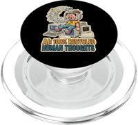 Recycled Human Thoughts AI satire technology coding LML mode PopSockets PopGrip for MagSafe