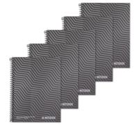 Recycled Jotter A5 Notebook, 80 Sheets 160 Page, Wirebound, 8 mm Lined with Margin, Notepads, 2-Hole Punch and Perforated, Pack of 5