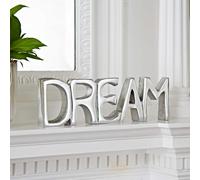 Paper High Recycled Metal 'DREAM' Sign - 28cm x 9cm - Fair Trade & Handmade - Home Decor - House Decoration for Living Room - Ornaments for Living Room Modern