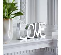 Recycled Metal Love Sign Paper High Silver One Size