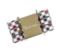 Recycled Paper Eco-Friendly Christmas Crackers Plastic Free - Red & Green Tartan Christmas Table Decorations - Wildflower Seeds Xmas